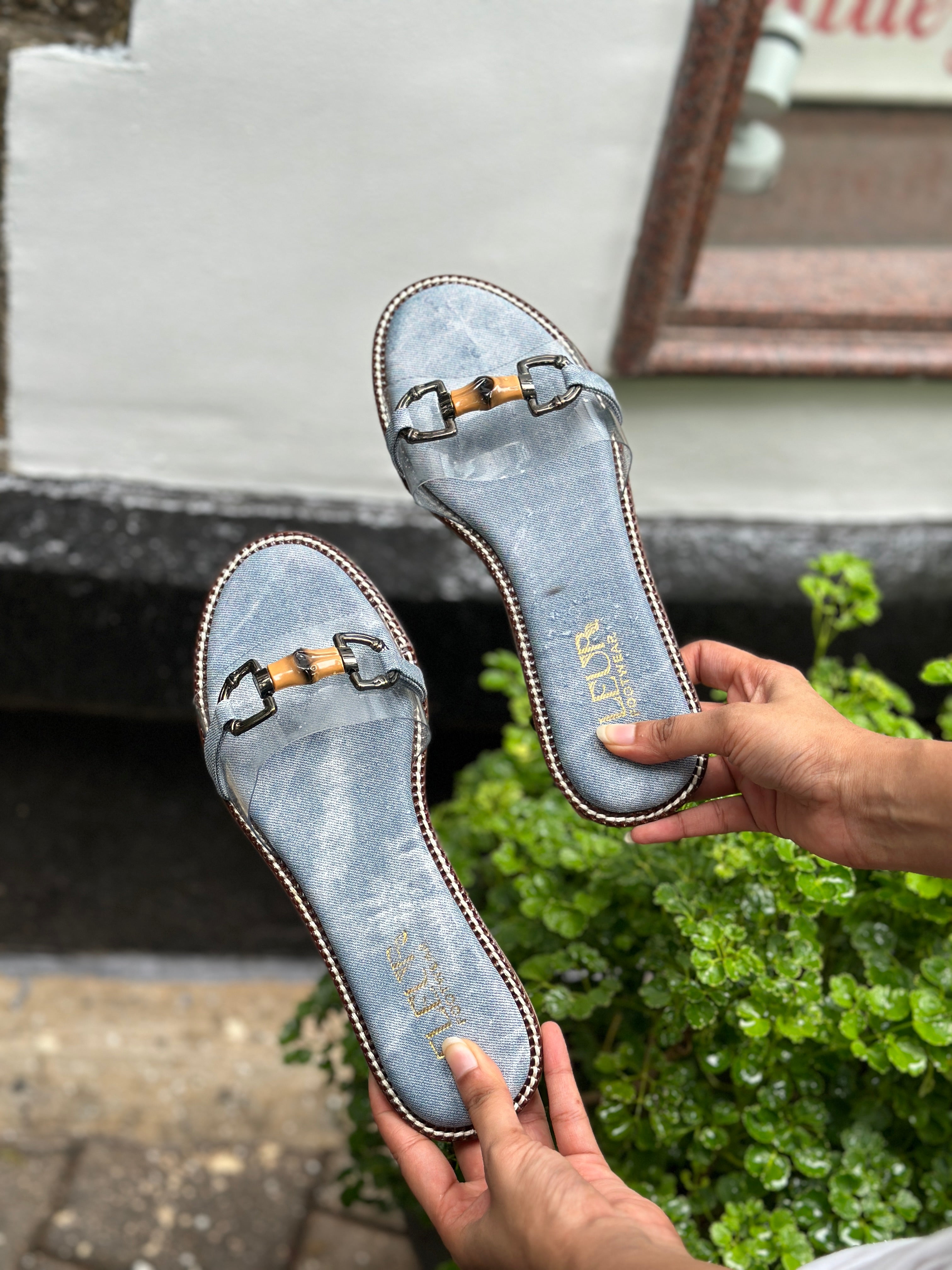 Bubble Gum - The Clear Strap Detailed Flats